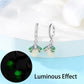 Bulbusbow Luminous Shell Women Earrings Original 925 Sterling Silver Pave CZ Star Moon Hoop Earrings Engagement Wedding Jewelry