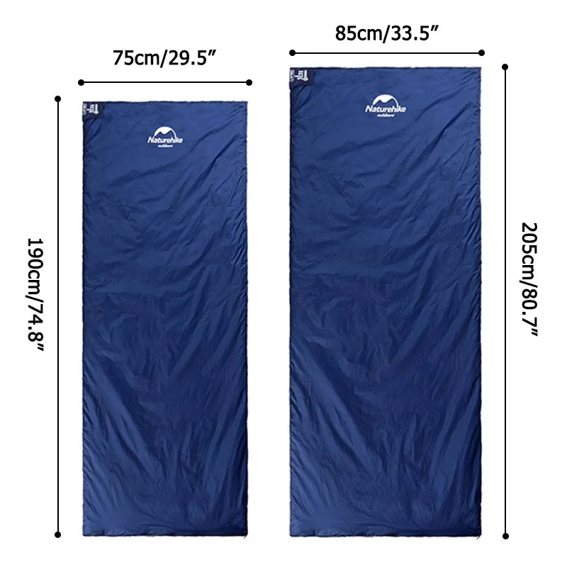 Naturehike Sleeping Bag LW180 Ultralight Waterproof Cotton Sleeping Bag Summer Hiking Camping Sleeping Bag Envelope Sleeping Bag