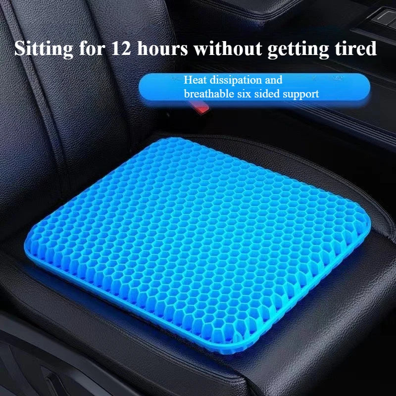 Gel Seat Cushion Summer Breathable Honeycomb Design For Pressure Relief Back Tailbone Pain - Home Office Wheelchair Chair Cars