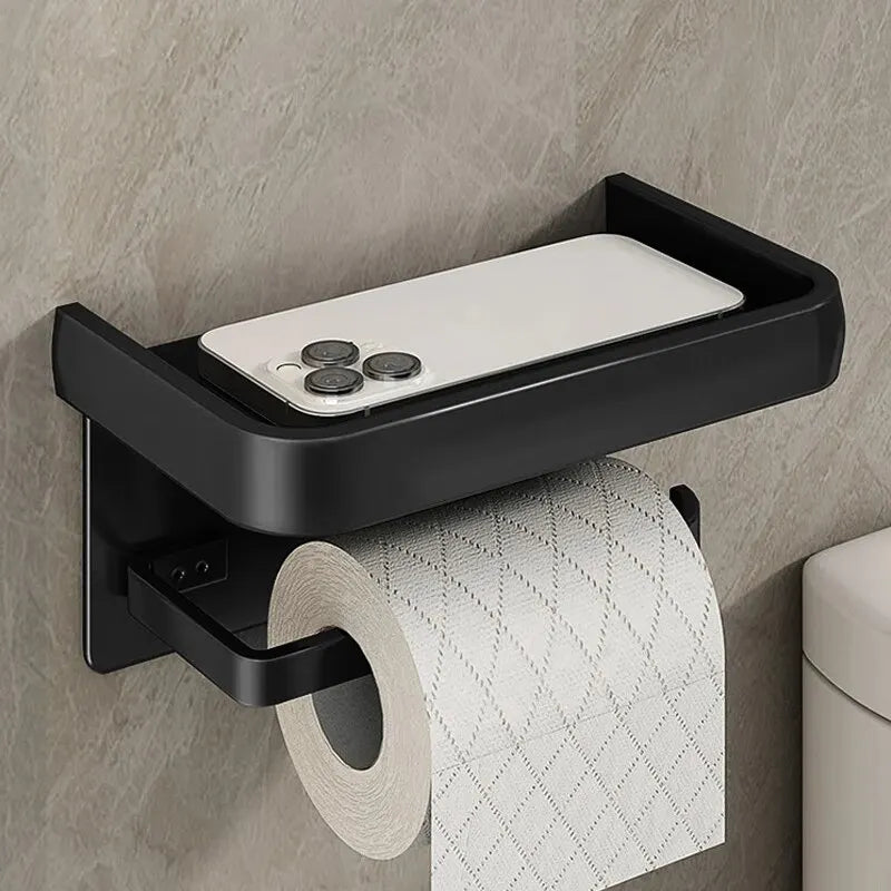 Aluminum Alloy Toilet Paper Holder Tissue Rack Bathroom Tissue Holder for Bathroom Storage Shelf Bathroom Accessories