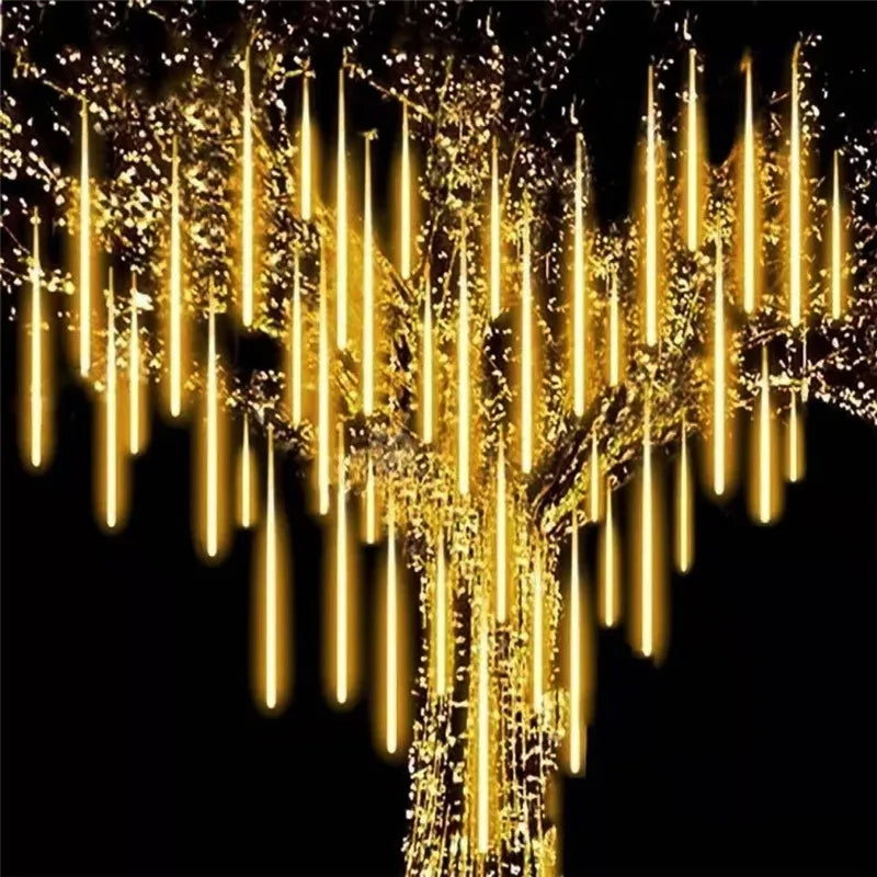 Meteor Shower Rain LED Fairy String Lights Festoon Street Garland Christmas Decorations for Home Outdoor Wedding New Year Decor