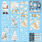 Double-Sided Christmas Window Clings Designs Snowflake Static Stickers Decoration White Xmas Ornaments Reusable Party Supplies