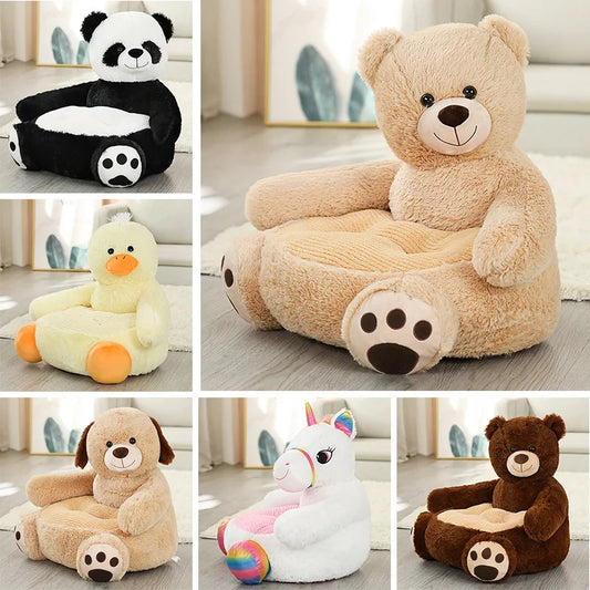 Sofa Cover Cartoon Children Plush Seat Sofa Comfortable Animal Panda Baby Portable Chair Sofa Gift Children Without Interior