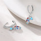 Bulbusbow Luminous Shell Women Earrings Original 925 Sterling Silver Pave CZ Star Moon Hoop Earrings Engagement Wedding Jewelry