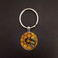 Cute Insect Bee Keychain Fashion Geometric Honeycomb Honey Bee 3D Printed Glass Dome Key Ring Chain Bumble Bee Trinkets