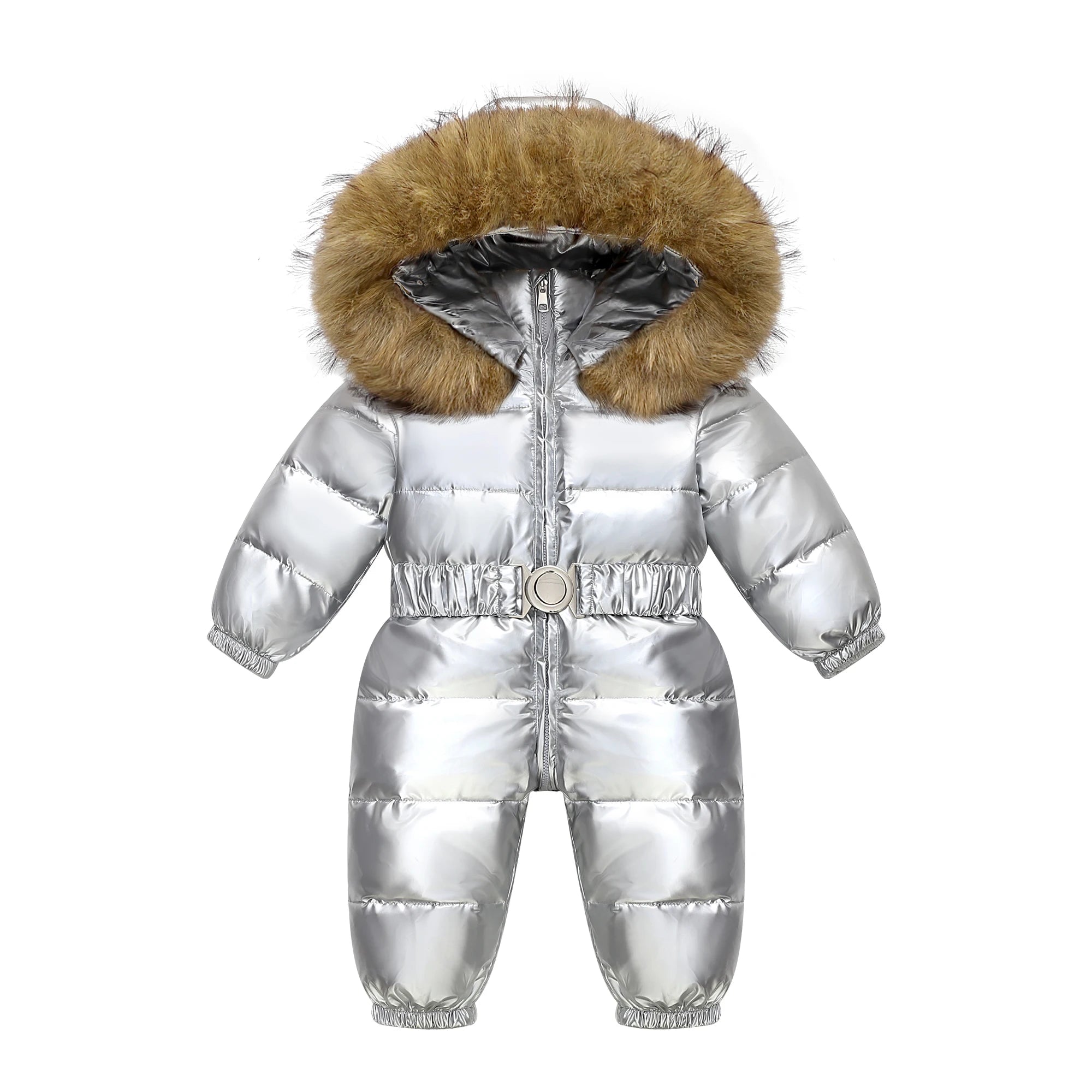 Winter Ski Suit Baby Jumpsuit Boy Overalls Warm down jacket Kids toddler girl Clothes Children Clothing faux fur coat overcoat