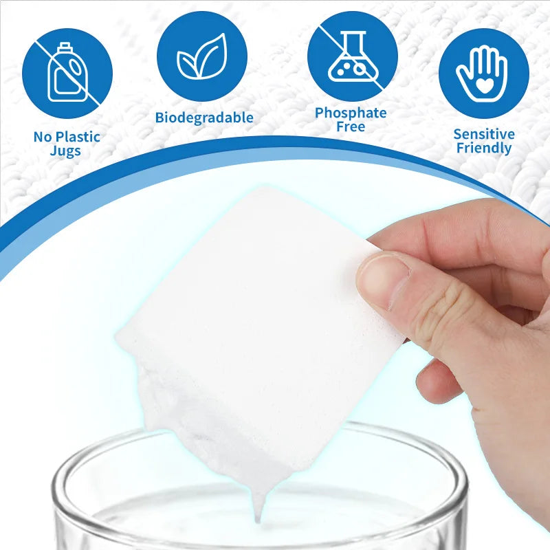 30/60/90 Sheets Environmentally Friendly And Biodegradable Laundry Paper, Laundry Detergent For Household, Dormitory, Travel Use