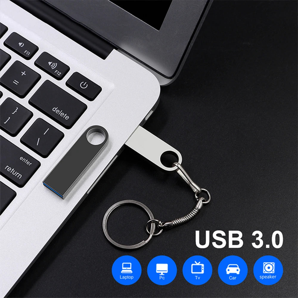 New High Speed Memory Usb 3.0 Flash Drive 2tb Pendrive Waterproof Pen Drive Flash Usb 1tb Metal Cle Usb Stick Key Free Shipping