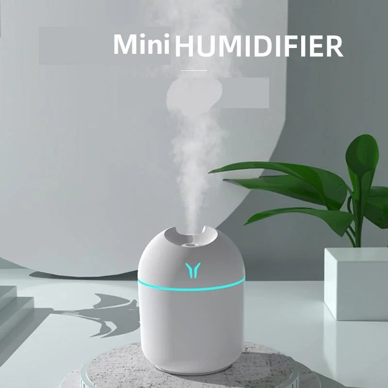 250ML USB Mini Air Humidifier Aroma Essential Oil Diffuser For Home Car Ultrasonic Mute Mist Maker Diffuser with LED Color Lamp