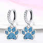 Bulbusbow Luminous Shell Women Earrings Original 925 Sterling Silver Pave CZ Star Moon Hoop Earrings Engagement Wedding Jewelry