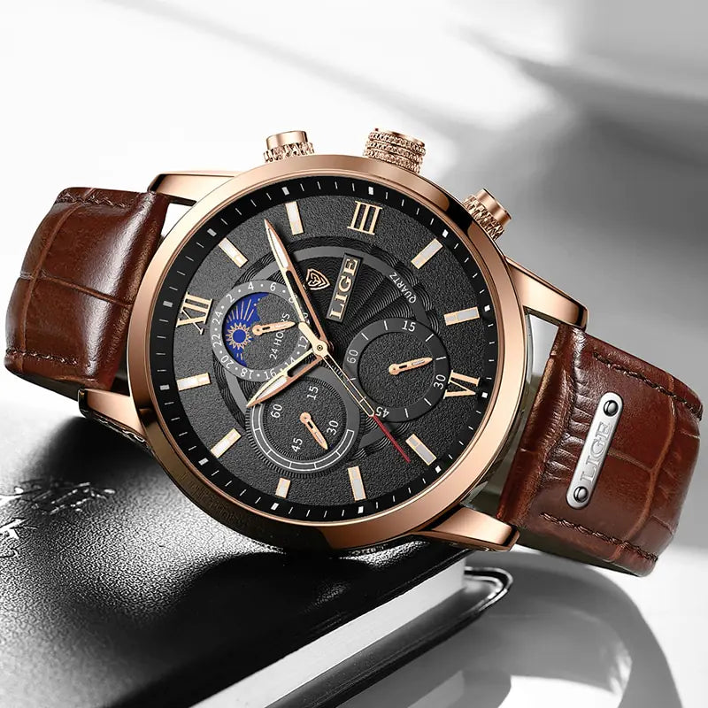 Unlock Timeless Style: The Ultimate Chronograph Leather Watch – Perfect Gift for Every Occasion!