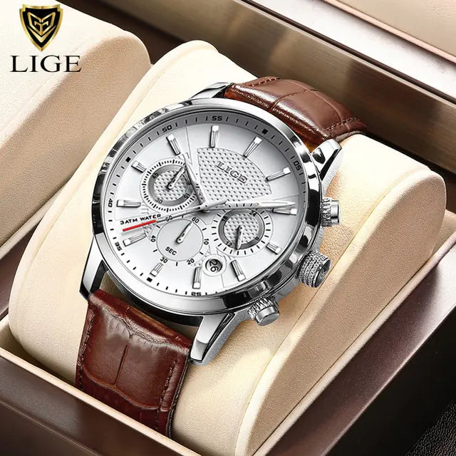 Unlock Timeless Style: The Ultimate Chronograph Leather Watch – Perfect Gift for Every Occasion!