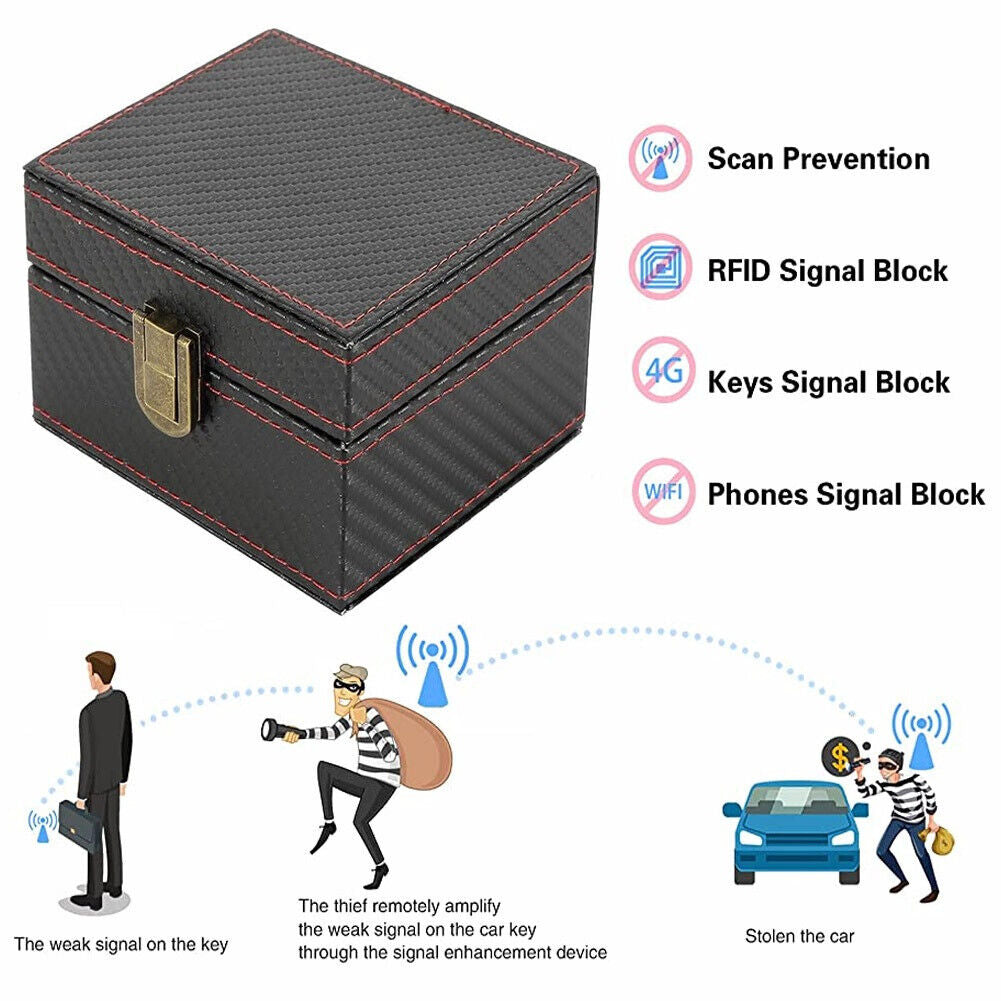 Car Key Keyless Signal Blocker Box Faraday Box anti Theft Call RFID Single Block