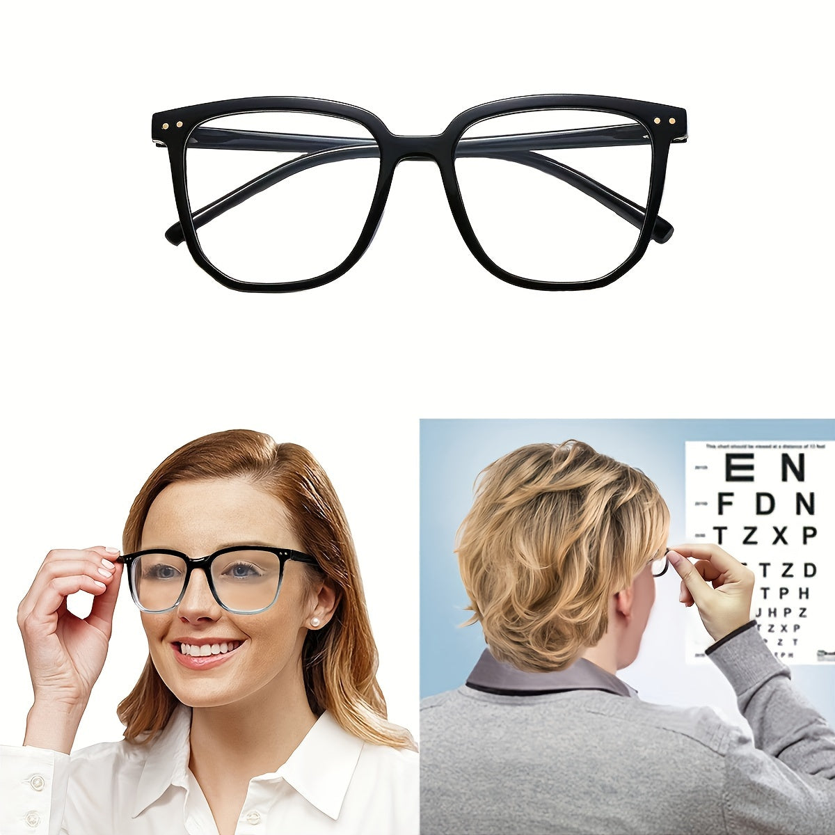 Chic Square Reading Glasses for Women & Men - Lightweight, Blue Light Blocking, Fashionable Presbyopic Eyewear