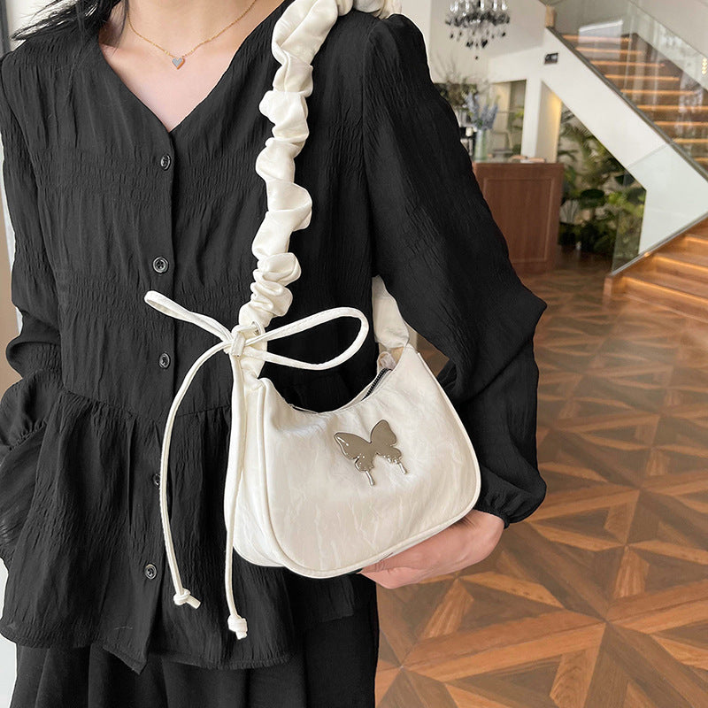 Crossbody Bag Casual Drawstring Bow Shoulder Bag