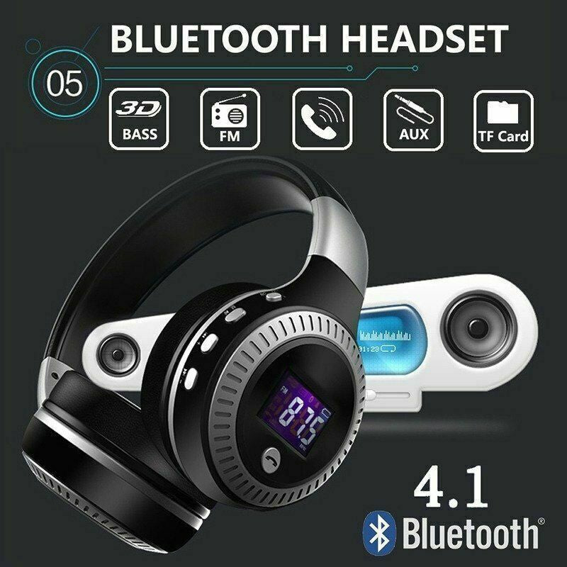 Wireless Bluetooth Headphones with Noise Cancelling Over-Ear Stereo Earphones UK