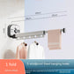 Suction Cup Folding Clothes Hanger Indoor Home Balcony Aluminum Retractable Drying Rack No Punching Folding Clothes Hanger