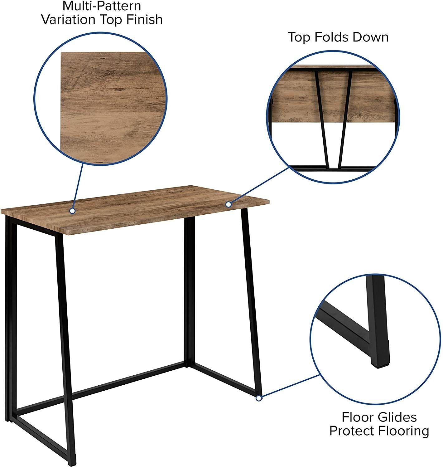 Folding Computer Desk Study Desk Writing Table Home Office Boston