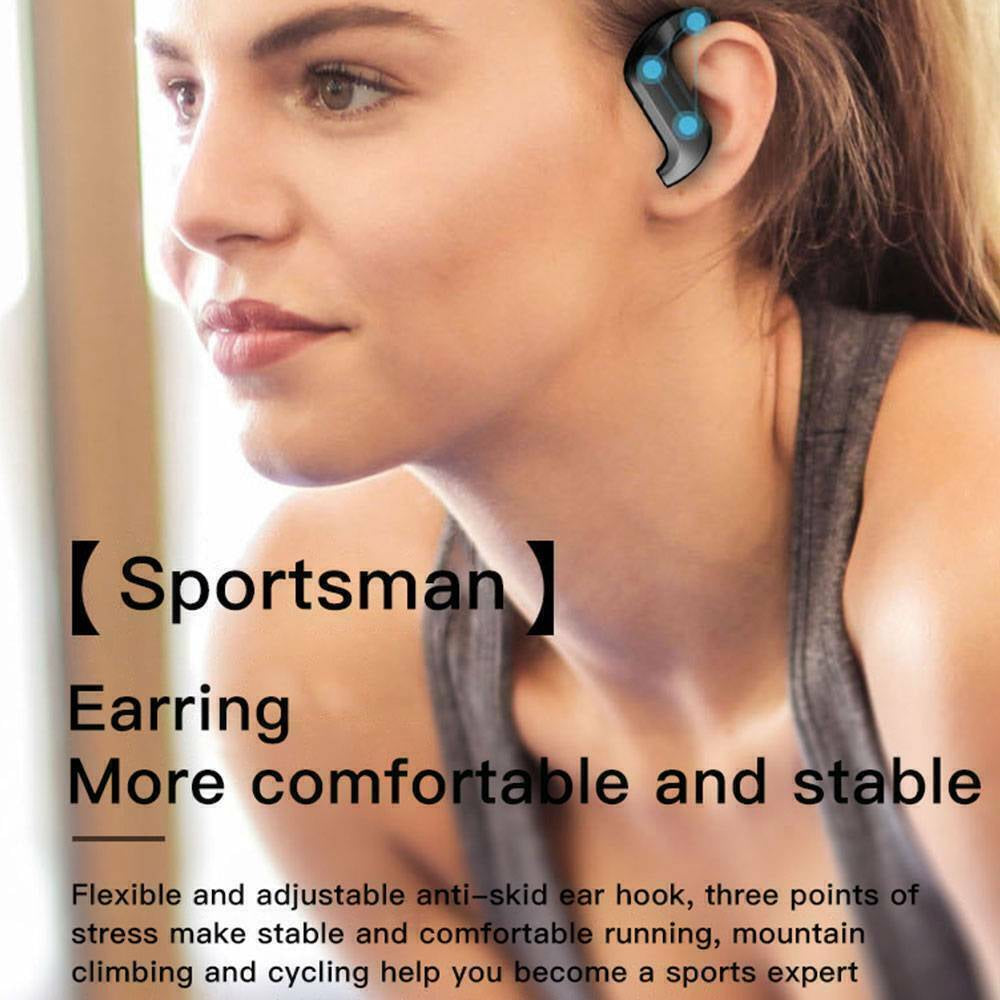 TWS Wireless Bluetooth Earphones Headphones Sports Ear Hook Running Bass Earbuds