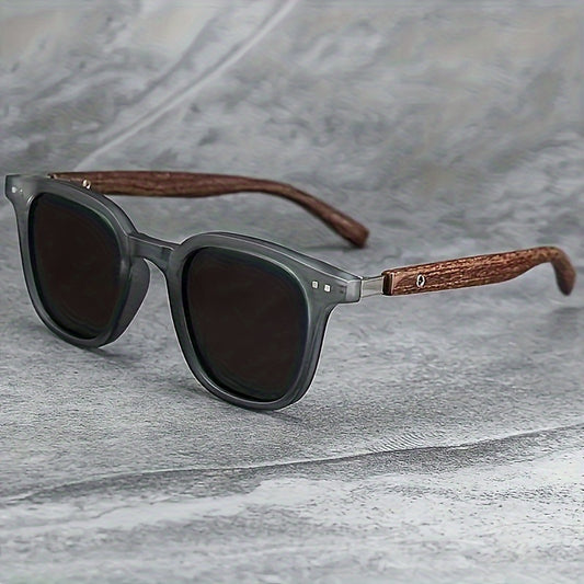 Retro Wood Grain Glasses: Perfect for Cycling and Outdoor Adventures