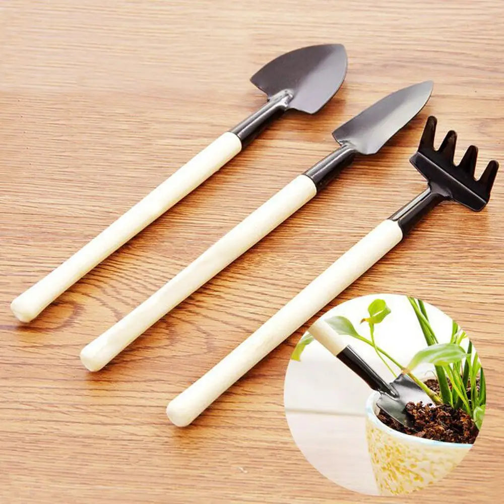 3Pcs Portable Mini Plant Tools Rake Planter Shovel Soil Scoop Plant Pots Decorative Planting Pots Garden Supplies Plant Tool