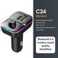 Bluetooth 5.0 FM Transmitter Handsfree Car Radio Modulator MP3 Player with 22.5W USB Super Quick Charge Adapter for Car