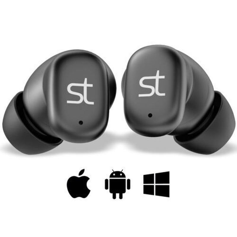 ST Bluetooth Wireless Headphones Earbuds Earphones In-Ear Pods Iphone Android