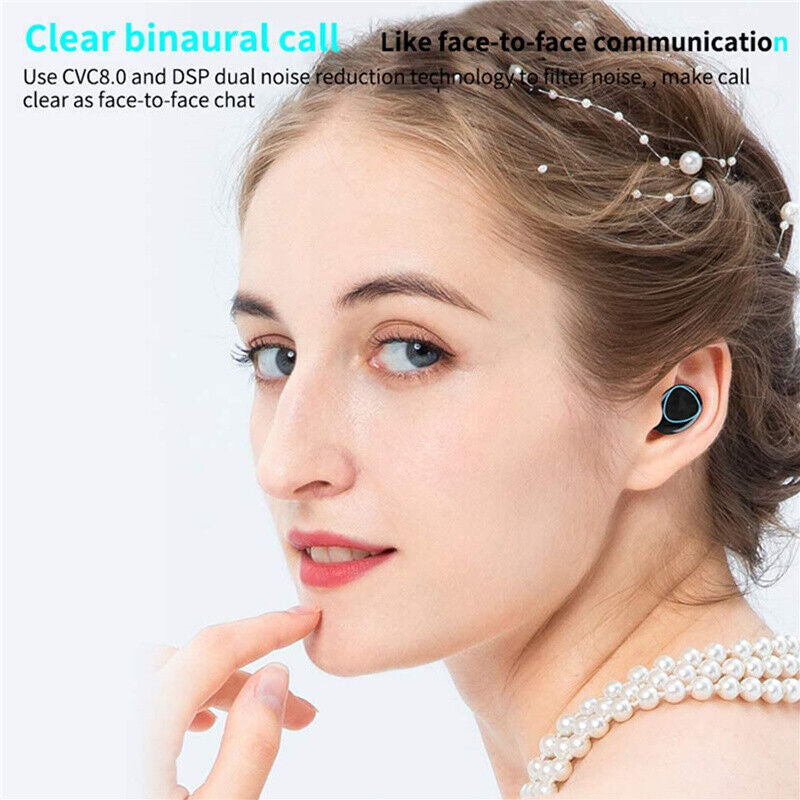 Wireless Bluetooth TWS Earphones with Mini In-Ear Pods for iPhone and Android