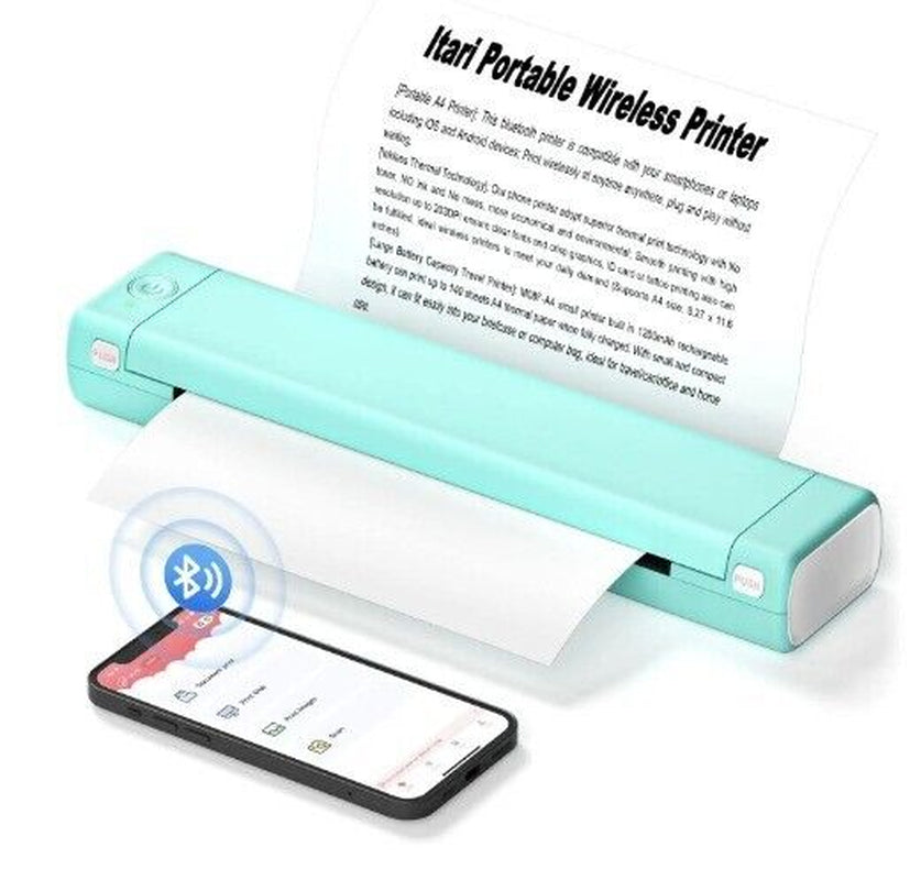 Portable Bluetooth Phone Printer for Home Use - A4 Size