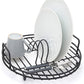 Simplywire - Circular Dish Drainer - round Sink Drying Rack - Black