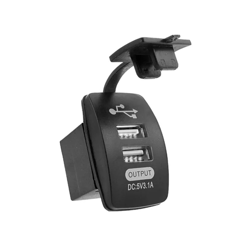 5V 3.1A Universal Car Charger Waterproof Dual USB Ports Auto Adapter Dustproof Phone Charger for Iphone for Xiaomi for Samsung