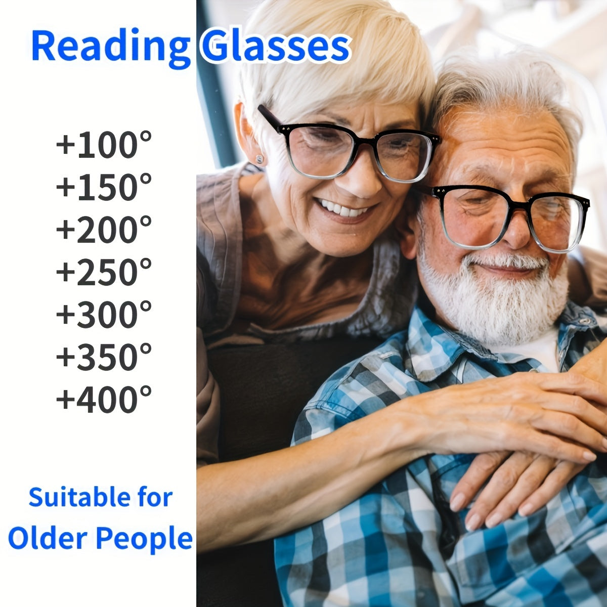 Chic Square Reading Glasses for Women & Men - Lightweight, Blue Light Blocking, Fashionable Presbyopic Eyewear