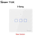 T1 Smart Wifi RF / APP / Touch Control Wall Light Switch 1 /2 /3 Gang 86 Type UK Panel Wall Touch Light Switch Smart Home