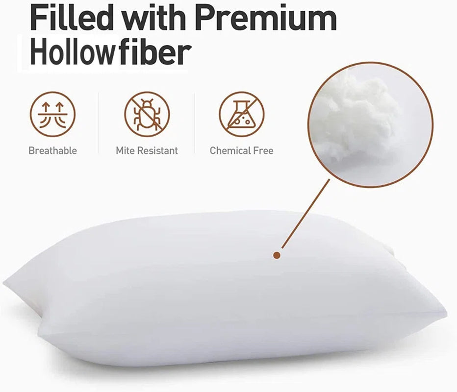 Polyester Medium Support Pillow (Set of 4)