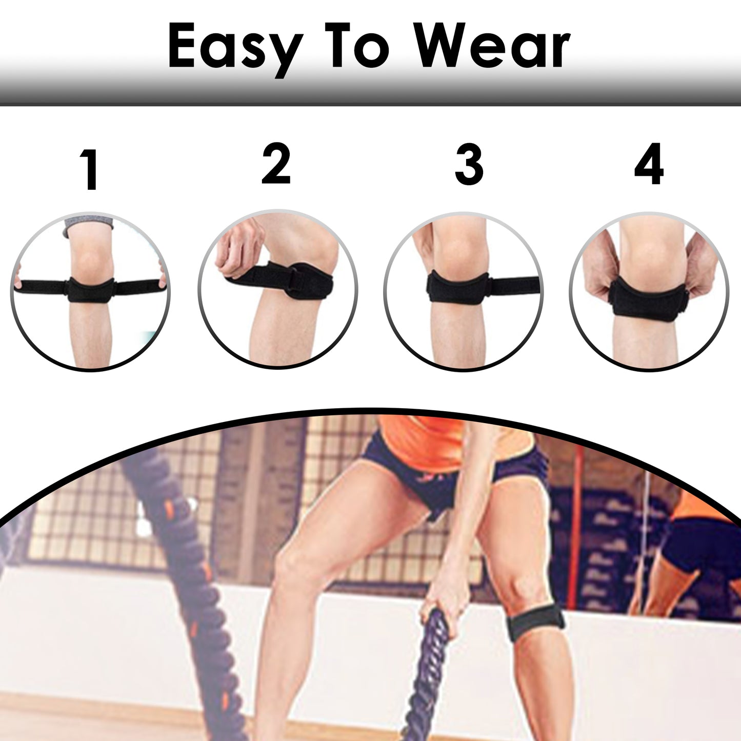 how to wear knee strap